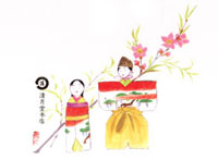 清月堂本店オリジナル・雛祭り用掛け紙