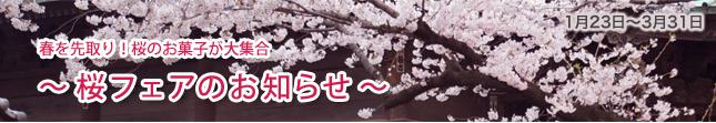 桜フェアのお知らせ